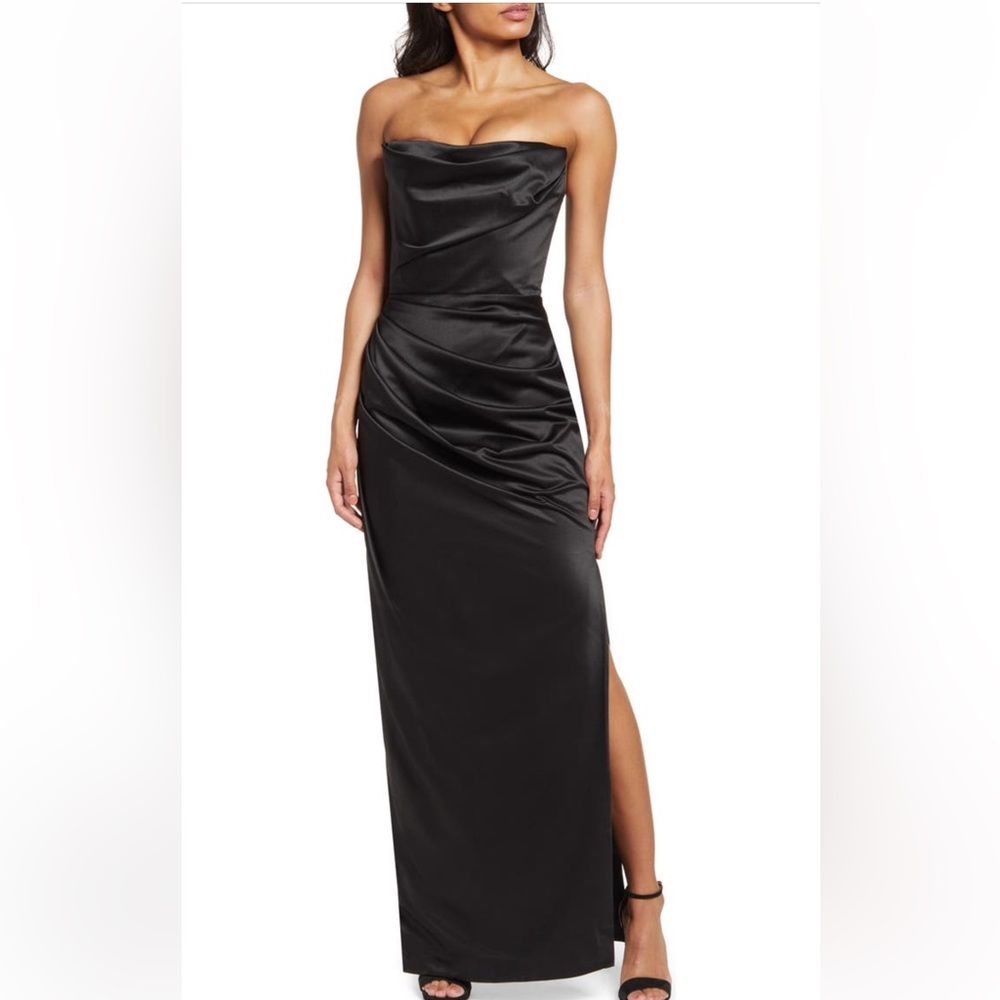 House of CB Adrienne Strapless Corset Gown S Black